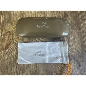 JM New York Eyeglasses Case Pouch Cover Holder Hard Plastic